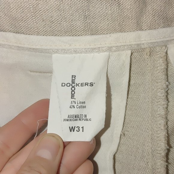 Dockers ReCode Linen Shorts Vintage Pleated High - Picture 5 of 11